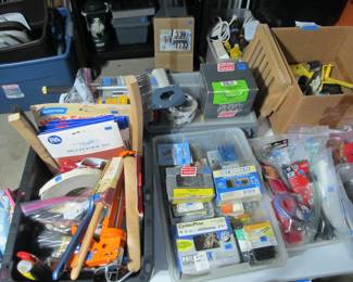 we have a huge garage full of amazing tools. power tools, hand tools, yard tools, antique tools, golf clubs, bowling balls, painting supplies, storage options, welding tools and more