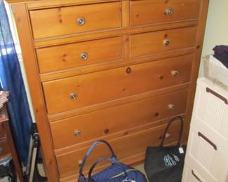 tall wood dresser, nice finish