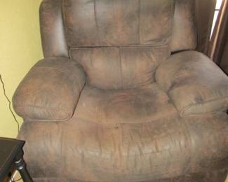 Purchased in 2025, this newer powered leather recliner