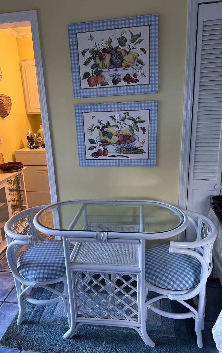 Wicker Breakfast Table and Chairs