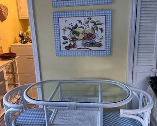 Wicker Breakfast Table and Chairs