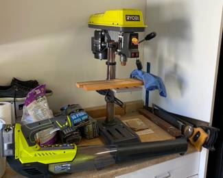 Ryobi Drill Press and Electric Blower