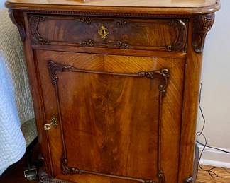 Antique French Walnut Nightstand