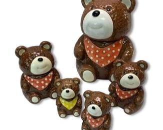 Five Otagiri HandPainted Kitchen Bears