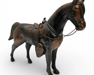 Pot Metal Carnival Prize Horse w CopperToned Finish