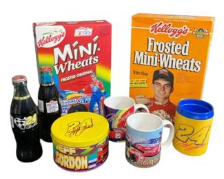NASCAR Jeff Gordon Memorabilia CocaCola, Cereal Boxes, Mugs, More