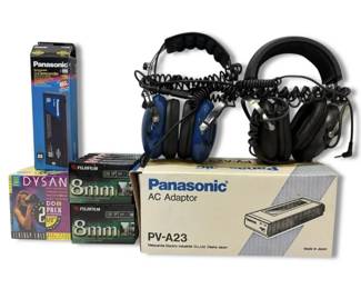 Panasonic AC Adapter Camcorder, Video Cassettes, Headphones More