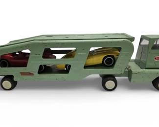 Tonka Metal Car Hauler Truck With Plastic Toy Cars