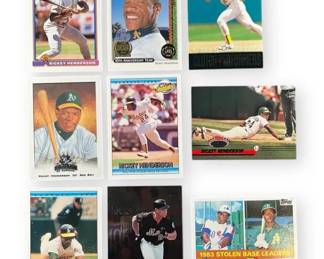 Rickey Henderson MLB 10 Card Lot