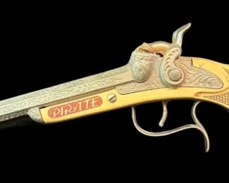 1950s Hubley Pirate Toy Pistol Double Barrel Cap Gun