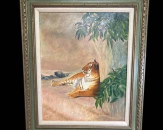 Tiger, Tiger Framed Print by Doris Harting Kettering, Ohio