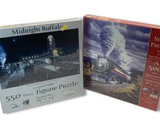 Two Factory Sealed Train Jigsaw Puzzles