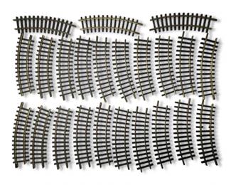 23 Small Curved Brass G Scale Train Tracks
