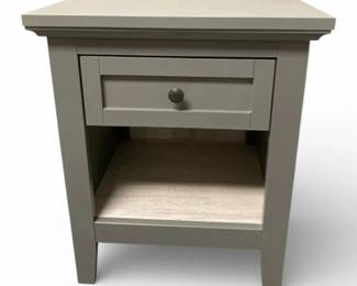 Gray Wooden Nightstand w Drawer