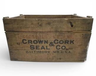 Crown Cork Seal Co. Wood Crate