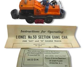 Lionel No. 50 Section Gang Car