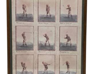 Framed Print Of Golf Swing Progressions By David Nichols