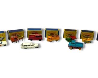 9 Matchbox Cars W Boxes