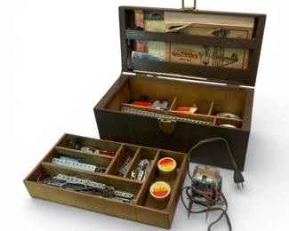 Machinist Toolbox With Vintage Erector Set