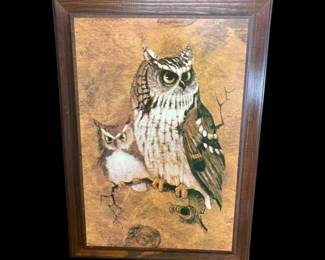 Wooden Owl Artwork