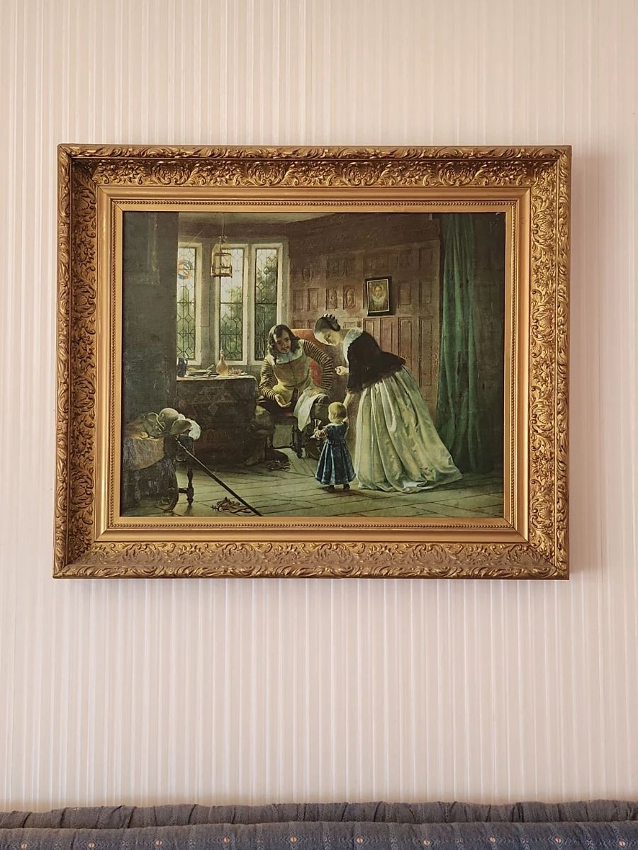 Antique Oil Painting in Victorian Frame