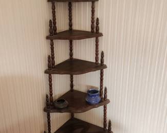 Corner Wood Display Stand