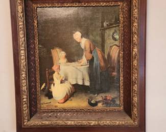 Antique Oil Painting in Victorian Frame