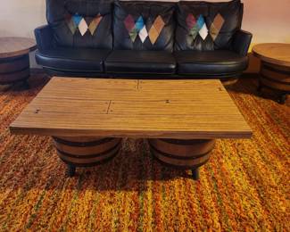 1970's Barrel Furniture - Sofa, Coffee and End Tables 