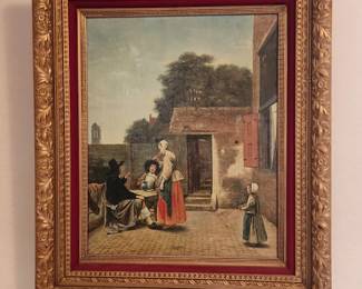 Antique Oil Painting in Victorian Frame