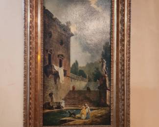 Antique Oil Painting in Victorian Frame