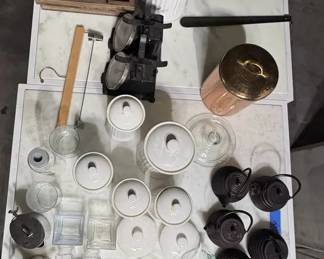 WGG511 Assortment Of Decor Items And Two Tables