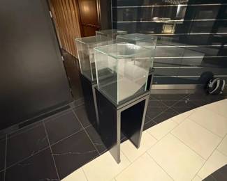 WGG131 (4) Pedestal Display Cases (No Keys)