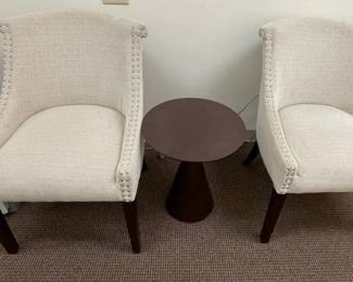 WGG750 (2) Studded Chairs, End Tables, Air Purifier