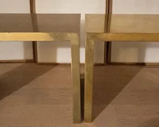WGG054 (2) Gold Tone Side Tables
