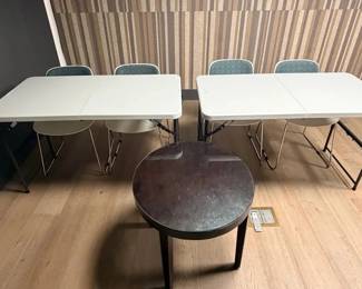 WGG043 Multi lot of Foldable tables, Chairs, & Round Coffee Table