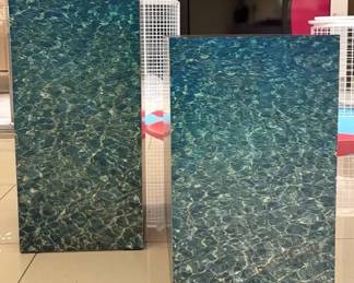 WGG125 (2) Decorative Pedestals With High Glass Tops