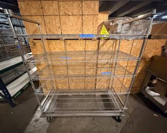 WGG432 Large Open Metal Moving Shelving Rack