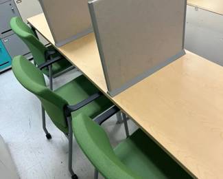 WGG377 Desk With Three Office Chairs