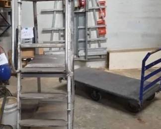 WGG451 Aluminum Rolling Ladder Cart and Wagon