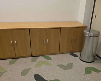 WGG018 Storage Cabinets (3) and Waste Basket