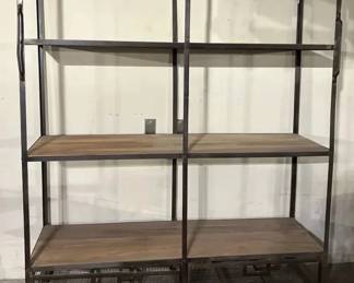 WGG524 Metal Frame Shelf With Three Shelves And Wire Crates