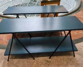 WGG363 Two Blue 2-Tier Display Table