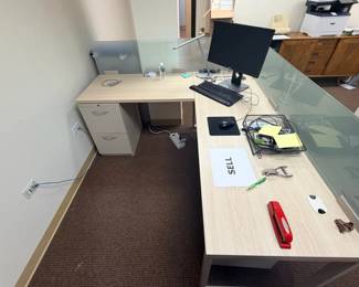 WGG753 L-Shaped Desk + Mini Filing Cabinet