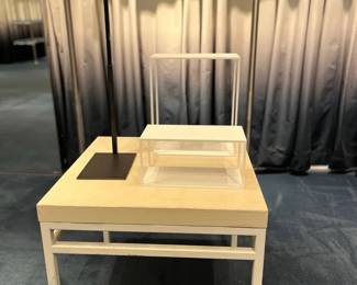 WGG257 Table With Risers And Bag Display Stand