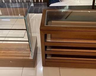 WGG122 Pair of Glass & Wooden Display Cabinets