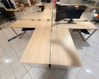 WGG730 Four L-shaped Office Desk Bundle