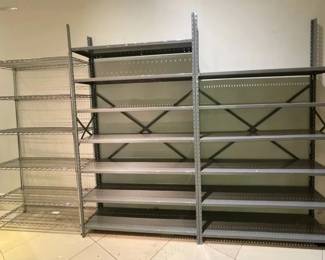 WGG713 Grey Industrial Steel Shelving & Wire Chrome Shelves