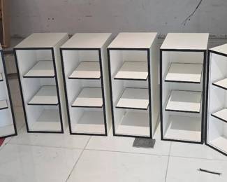 WGG087 Black and White Open Shelving Units (6)
