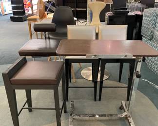 WGG258 Assorted Modern Stools & A Rolling Table