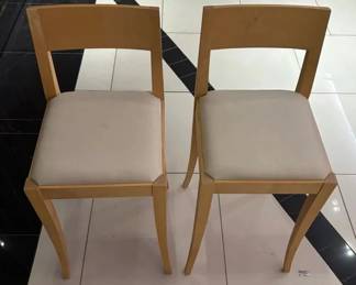 WGG093 (2) Stools w/ Wooden Legs